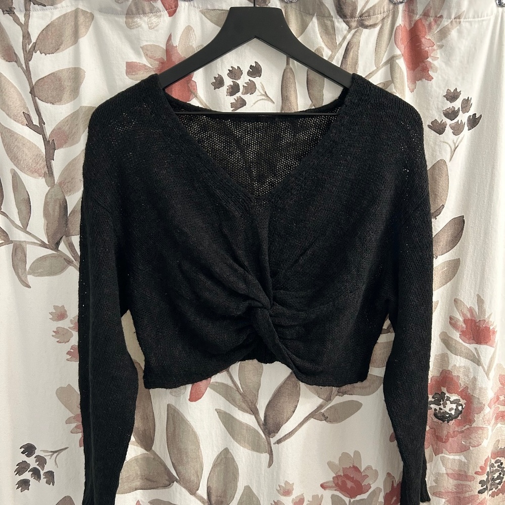 Steve Madden Twist Front Reversible Sweater
